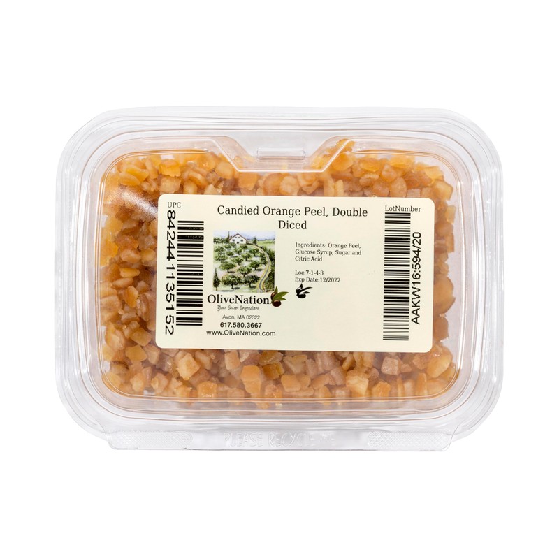 Candied Orange Peel, Double Diced 1 lb