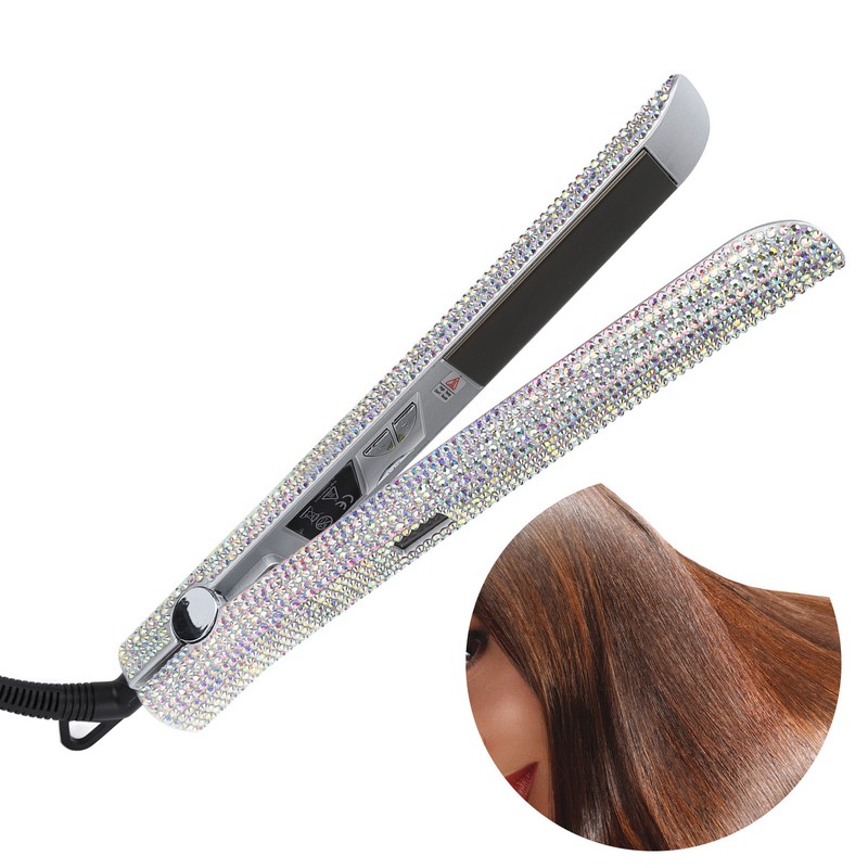 150W Hair Straightener Rhinestone Electric 2 in 1 Faster Shape