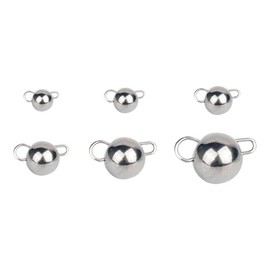 Tungsten Cheburashka Silver Fishing Non Toxic Weights Pack of 3 FISHIN ADDICT (5.0 gram)