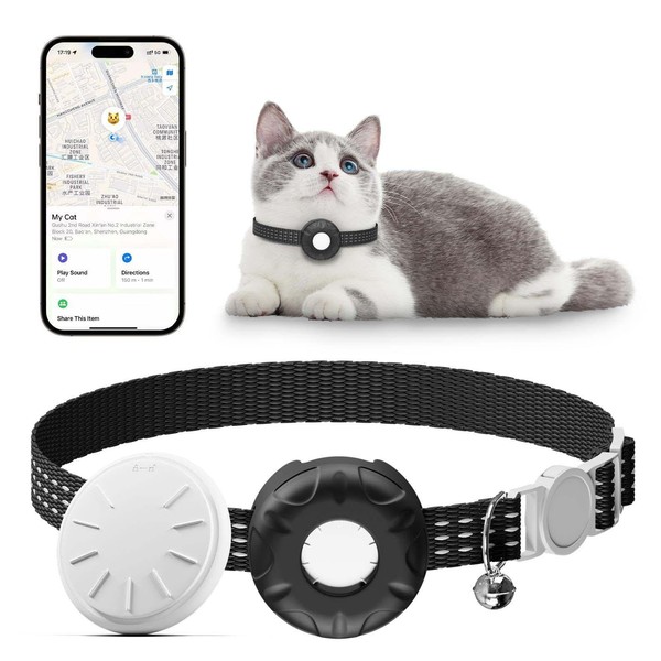 Cat Tracker, Cat Tracker Collar with Safety Elastic Buckle, Works