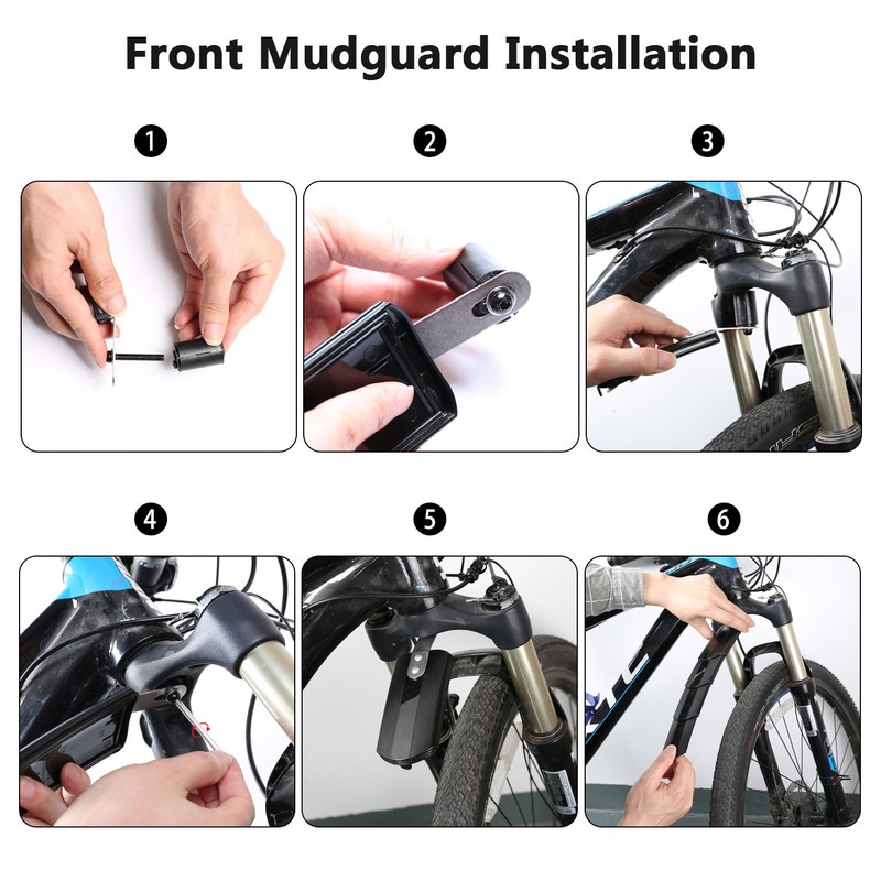 Tagvo Bicycle Mudguard, Retractable Bicycle Mudguard Set, Mountain Bike Front