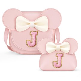 QLOVEA Toddler Purse Gifts for Girls, Little Girl Purse Kids Wallet Crossbody Bag, Birthday Gifts for 3 4 5 6 7 8 Year Old Girl (J, Pink)