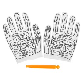 FRCOLOR 1Set Acupressure Massage Gloves with Reflexology Stick Finger Palm Massage Tool for Fatigue Relief Acupoint Therapy for Home and Travel Use