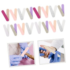 Healeved 50pcs Glitter Nail Files Household Manicure Tools for Easy Nail Trimming and Sanding Compact and Portable for Travel Use Including Grey