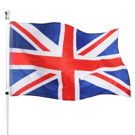 Union Jack Flag - 5ft x 3ft - Pack of 1 - Large Great Britain Flag with Eyelets - King's Coronation, VE Day, Street Parties, Sporting Events Decoration