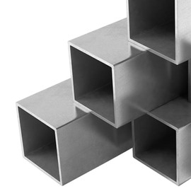 Gal Industrial Aluminium Square Tube 40 x 40 x 3 mm Length 30 cm Rectangular Tube Aluminium Square Tube Square Profile Aluminium Tube Hollow Profile Construction Tube to Cut to Size