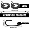 Cuerdas Elásticas, 2 Piezas Cuerda Elástica con Ganchos, Cuerda Elástica