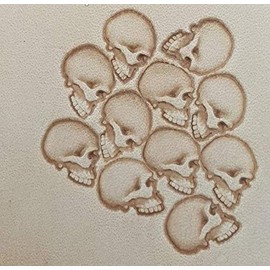 Skull Leather Work Tool Carving Stamp Handwork Saddle Brass #103