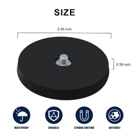 Magnetic Camera Mounting Base Compatible with Blink Mini Pan-Tilt,Eufy Security Indoor Cam E220, Litokam 2K Indoor Security Camera, Rubber Coating Neodymium Magnet Stand with 1/4’’ Male Thread Stud