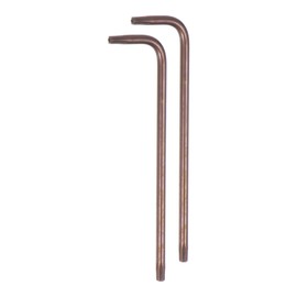 HARFINGTON 2pcs T10 Tamper Proof Torx Wrench Star Keys 76.5mm / 3.01" Long Arm L-Shaped 6 Points Wrench S2 Steel Hand Tool for Automotive/Home Repairs