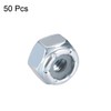 sourcing map 8#-32 Nylon Insert Hex Lock Nuts, Carbon Steel
