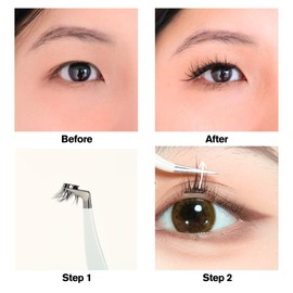 Self-Adhesive Glueless Press On 14mm Lash Clusters, No Glue Needed, Cluster Eyelash Extensions, Beginner Friendly, Individual Clusters, 24H Wear, Perfect Salon Look