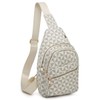 Fashion World Monogram Sling Backpack - COLOR: TAUPE, SIZE: one