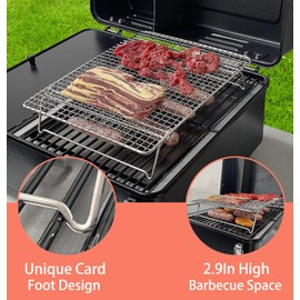 Second Rack for Traeger Ranger, Traeger Accessories to Increase Space, Stainless Steel Rack for PB150 Navigator, PB150, Z Grills 220A, Rib Racks for Grilling, Smoking, Smoker Accessories Gifts for Men