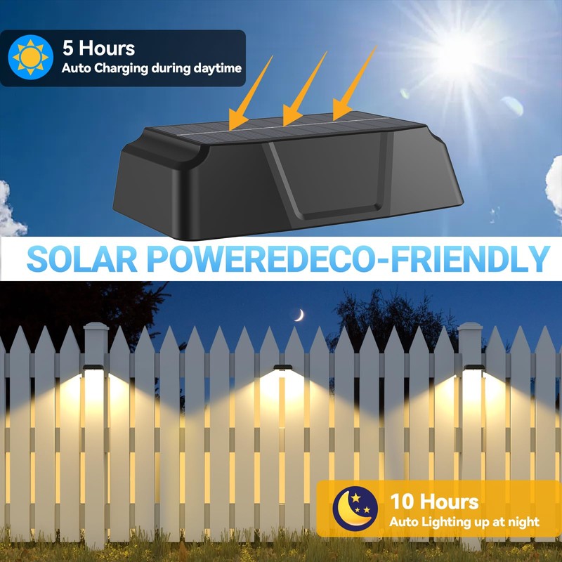 Solar Powered Color Changing LED Light Waterproof Outdoor 10 Modes