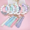 SUSOYAOCHEN Silicone Beaded Bracelet Keychain Car Beaded Key Ring Bangle