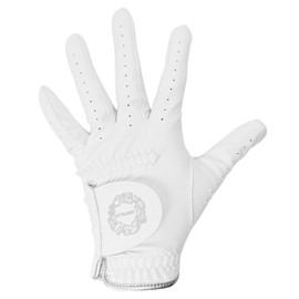 Frank Miura Golf Glove Left Hand Men's Women's All Weather (White Silver, 9.1 inches / 23 cm)