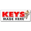 24" Keys Made HERE Decal Sticker transponder auto car Locksmith Locks Mobile