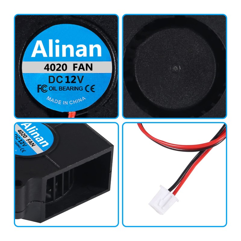 Alinan 6pcs 4020 12V Brushless Cooling Blower Fan 40 *