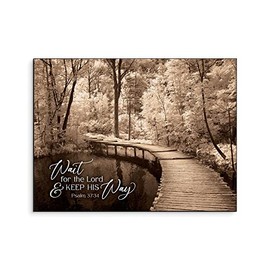 P. Graham Dunn Keep His Way Sepia Path 16 x 12 Wood Printed Art Sign