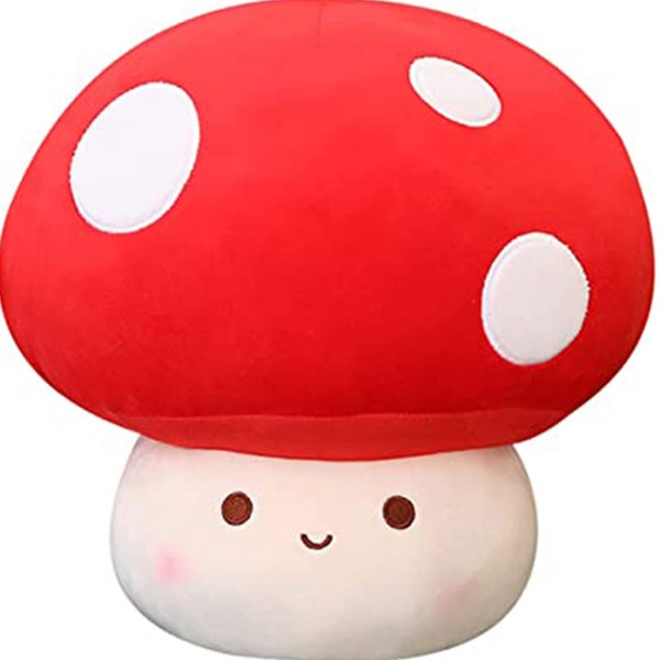 WeBingo Mushroom Plush, 12 Inch Mushroom Plush Pillow, Cute Mushroom Plush, Mushroom Stuffed Animals, Plush Toy Pillows, Mushroom Stuffed Pillow Room Decor Gift for Kids Adults