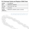 SawWorks 3-Pack 20 Inch Chainsaw Chain, 325" Pitch .058" Gauge