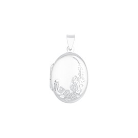 Amor 2017639 Women's Pendant 925 Sterling Silver 3.5 cm Silver Flower Comes in Jewellery Gift Box, Sterling Silver, No Gemstone