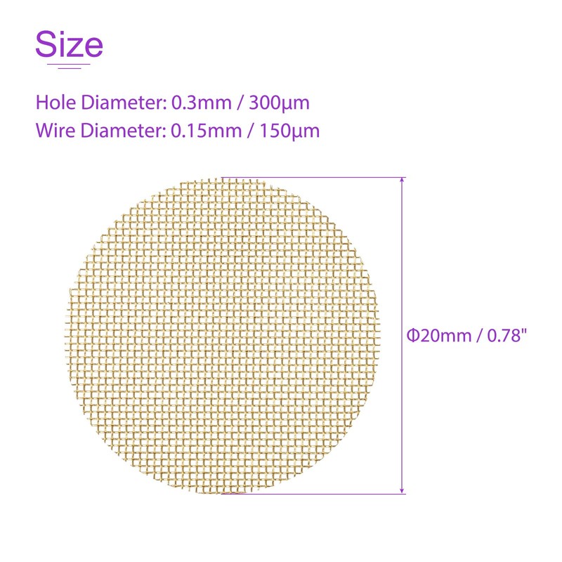 DMiotech 50pcs Brass Pipe Screen for 20mm Pipe Filter