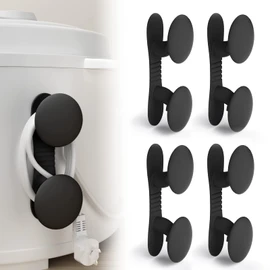 Cord Organizer for Appliances, Cord Holder Cord Wrapper Kitchen Gadgets Cord Organizer Stick On Kitchen Appliances, Mixer, Air Fryer, Coffee Maker, Multifunctional Adhesive Wall Hooks (4Black)