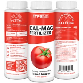TPS NUTRIENTS Cal-Mag for Plants Plus Iron and Micros, Calcium and Magnesium, Prevent Common Deficiencies, 2-0-0 CalMag Liquid Plant Fertilizer 32 oz (1 Quart), GARDCALMAG1Q