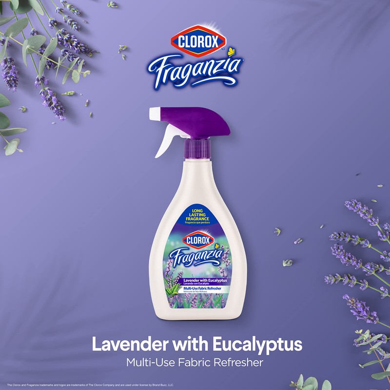 Clorox Fraganzia Refresher Spray 22oz Lavender w/Eucalyptus | Multi-Use Fabric