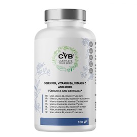 CYB Glucosamine Chondroitin High Dose - Joints and Bones - 180 Tablets 6 Months Vitamin C - Dietary Supplement - Vitamin C - Vitamin E - Vitamin B6 - Selenium - Gluten Free Sugar Free