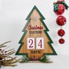 Christmas Tree Advent Calendar Decorations Wooden Xmas Countdown 2024 Tabletop