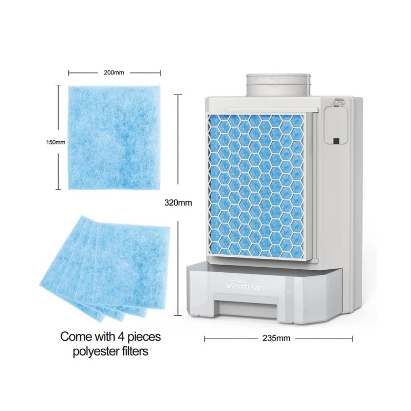 Ventifan Indoor Dryer Vent, Dryer Vent with Stainless Steel Screen