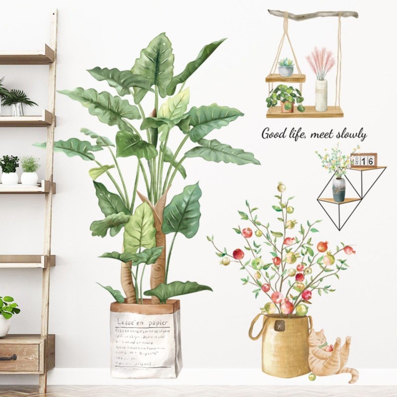 House Plants Wall Sticker Removable Wallpaper Sticker Wall Decal Wall