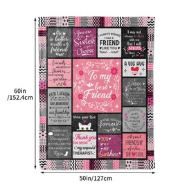 PRSTENLY Throw Blanket, Friendship Gifts for Women, Gifts for Friends on Birthday Graduation House Warming Christmas Galentines Valentines Day