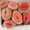 YEEFAIRY 3D Silicone Fake Lips Large with Lipstick for Makeup
