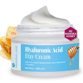 Manuka Lane Hyaluronic Acid Day Cream for Face and Neck with Oat Kernel Extract, Camellia Seed Oil & Sweet Almond Oil | Plant Based Formula | Carefully formulated to keep your skin young and healthy!