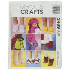 McCall's Patterns M3469 18-Inch Doll Accessories, One Size Only