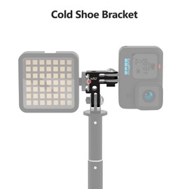 HSU Vertical Mount for GoPro, Aluminum 90 Degree Cold Shoe Direction Adapter, 1/4"-20 Screw Hole Tripod Mount for GoPro Hero 13/12/11/10/9/8/7/6, DJI Osmo Action 4/3 AKASO Action Camera and More