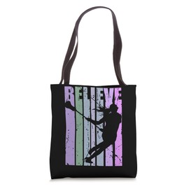 Pink Womens Lacrosse Player Coach Vintage Distressed retro Tote Bag