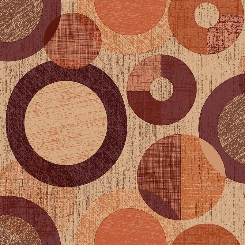 Martina Home Tambre Orange Oilcloth Tablecloth Round 140cm