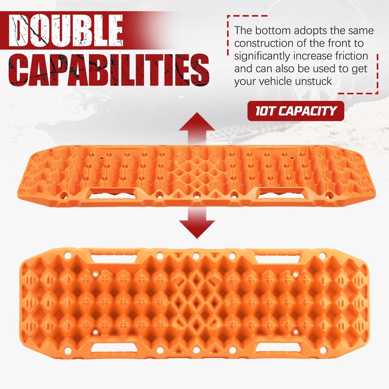 BUNKER INDUST Off-Road Traction Boards with Jack Base,Pair Recovery Track