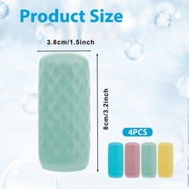 8 Pcs Silicone Bottle Covers for Travel Silicone Covers for Travel Toiletries Sleeve Traveling Bottle Cover Essentials Leak Proof Stretchable Sleeves Safety Bottles Caps for Women Cruise Ship Vacation