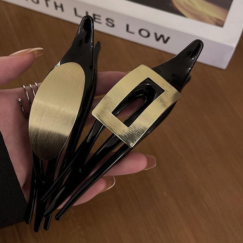 NAKANOYA Sideways Hair Claw 1 Piece Metal Alloy Metal Plastic
