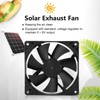 10W Solar Panel Exhaust Fan, High Efficiency Monocrystalline Silicon, USB