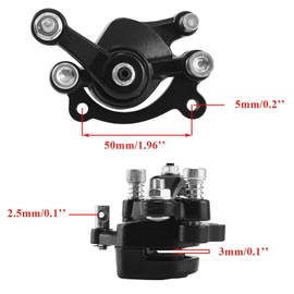 Front Rear Disc Brake Caliper W/Pads For 43cc 47cc 49cc Pocket Mini Moto Dirt Bike Gas Scooter Sunl Roketa Chopper (Black)