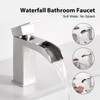Faustina Wide Open Spout Waterfall Bathroom Faucet Single Handle,Single Hole