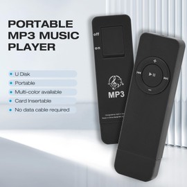 Reproductor De MP3, Admite hasta 64 GB Mini Reproductor De Música Sonido Sin Pérdidas Batería De Larga Duración Reproductor De Música Portátil para Estudiantes Que Corren Viajes(Negro)