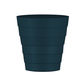 Zuvo Plastic Paper Bin 5L - Shatter-Proof Waste Basket for Office Desk & Bedroom Bin - Ideal Paper Bin with Wave Design - Navy Blue